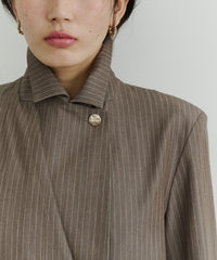 【room153】ピンストライプパワーショルダージャケット