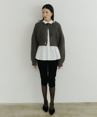 【room153】2wayチャンキークロップドニット