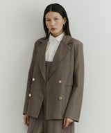 【room153】ピンストライプパワーショルダージャケット