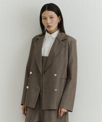 【room153】ピンストライプパワーショルダージャケット