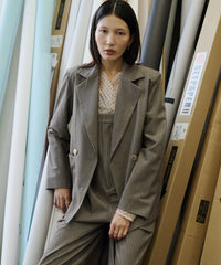 【room153】ピンストライプパワーショルダージャケット