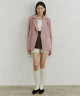 【room153】ピンストライプパワーショルダージャケット