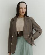 【room153】ピンストライプパワーショルダージャケット