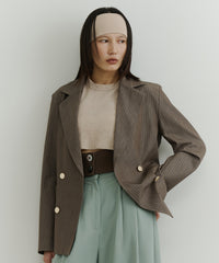 【room153】ピンストライプパワーショルダージャケット