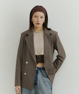 【room153】ピンストライプパワーショルダージャケット