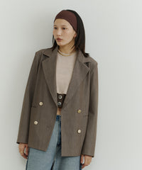 【room153】ピンストライプパワーショルダージャケット