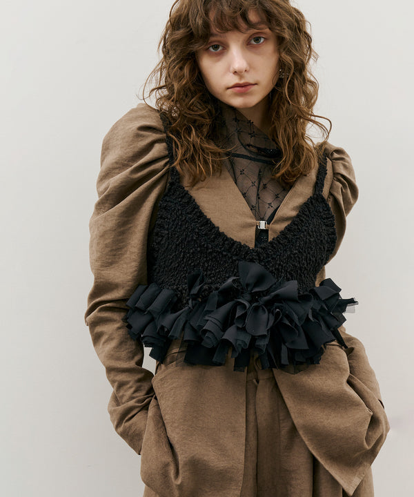 【再入荷予約】【J1U by LA BELLE ETUDE】メニーリボンニットビスチェ