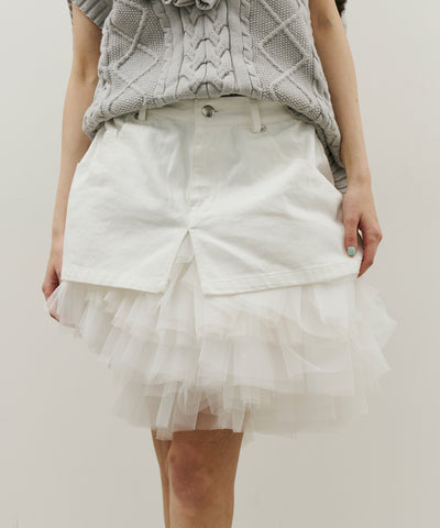 【J1U by LA BELLE ETUDE】ボリュームギャザーチュール×デニムミニSK