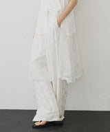 【予約】ボタンディテールサテンレースキャミチュニック