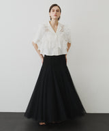 【予約開始待ち】2WAYリブスーパーボリュームチュールスカート