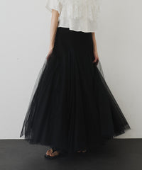 【予約開始待ち】2WAYリブスーパーボリュームチュールスカート