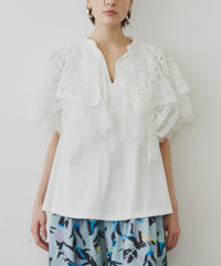 【TEN by LA BELLE ETUDE】モチーフレースカラースキッパートップス