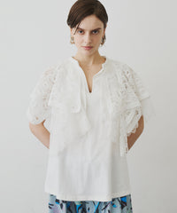 【TEN by LA BELLE ETUDE】モチーフレースカラースキッパートップス