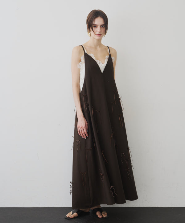 オリジナル花柄オパールワンピース☾ベルベット ラベルエチュード キャミドレス ONE PIECE – LA BELLE ETUDE online store