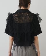 【予約開始待ち】【TEN by LA BELLE ETUDE】シアーヨークレース開衿シャツ