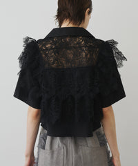 【予約開始待ち】【TEN by LA BELLE ETUDE】シアーヨークレース開衿シャツ