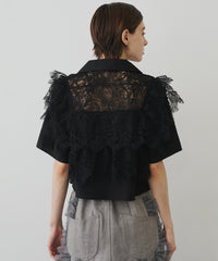 【予約開始待ち】【TEN by LA BELLE ETUDE】シアーヨークレース開衿シャツ