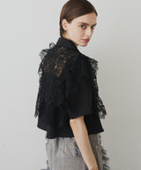 【予約開始待ち】【TEN by LA BELLE ETUDE】シアーヨークレース開衿シャツ