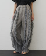 【再入荷】デニム×ギャザーチュールパンツ