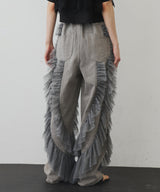 【再入荷】デニム×ギャザーチュールパンツ