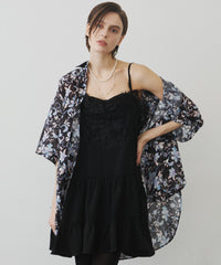 【予約開始待ち】オリジナルフラワー箔プリント半袖シャツ