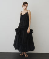 【予約】モチーフレース×サテンキャミ