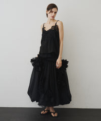 【予約】モチーフレース×サテンキャミ