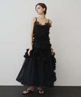 【予約】モチーフレース×サテンキャミ