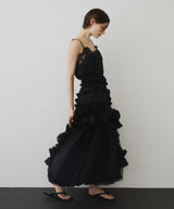 【予約】モチーフレース×サテンキャミ