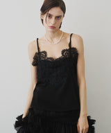 【予約】モチーフレース×サテンキャミ