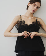 【予約】モチーフレース×サテンキャミ