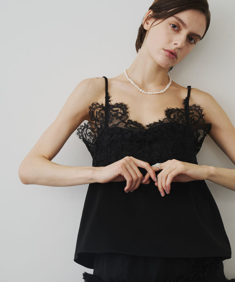 may♡モチーフレースバッククロスキャミ モチーフレース×サテンキャミ – LA BELLE ETUDE online store