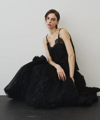 【予約】モチーフレース×サテンキャミ