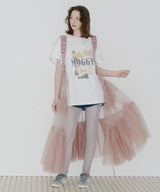 【一部カラー予約】【J1U by LA BELLE ETUDE】シースルーボリュームチュールデザインジレ