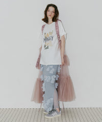 【一部カラー予約】【J1U by LA BELLE ETUDE】シースルーボリュームチュールデザインジレ