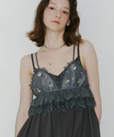 【予約10%OFF】【J1U by LA BELLE ETUDE】ビジュ×レースビスチェ