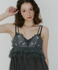 【予約10%OFF】【J1U by LA BELLE ETUDE】ビジュ×レースビスチェ