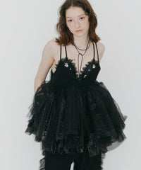 【予約10%OFF】【J1U by LA BELLE ETUDE】ビジュ×レースビスチェ