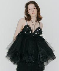 【予約10%OFF】【J1U by LA BELLE ETUDE】ビジュ×レースビスチェ