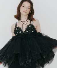 【予約10%OFF】【J1U by LA BELLE ETUDE】ビジュ×レースビスチェ