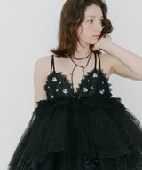 【予約10%OFF】【J1U by LA BELLE ETUDE】ビジュ×レースビスチェ