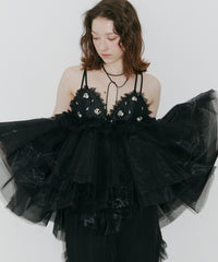 【予約10%OFF】【J1U by LA BELLE ETUDE】ビジュ×レースビスチェ