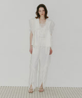 【J1U by LA BELE ETUDE】2WAYボリュームギャザーチュールノースリーブジャケット