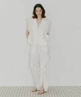 【J1U by LA BELE ETUDE】2WAYボリュームギャザーチュールノースリーブジャケット