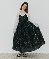 【予約】【J1U by LA BELLE ETUDE】シアーフラワージャガードボリュームワンピース