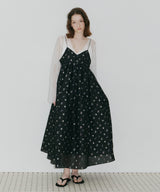 【予約】【J1U by LA BELLE ETUDE】シアーフラワージャガードボリュームワンピース