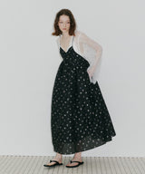 【予約】【J1U by LA BELLE ETUDE】シアーフラワージャガードボリュームワンピース