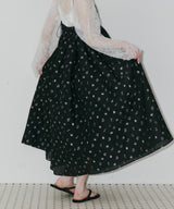 【予約】【J1U by LA BELLE ETUDE】シアーフラワージャガードボリュームワンピース