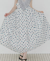 【予約】【J1U by LA BELLE ETUDE】シアーフラワージャガードボリュームワンピース