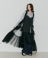 【一部カラー予約】【J1U by LA BELLE ETUDE】シースルーボリュームチュールデザインジレ